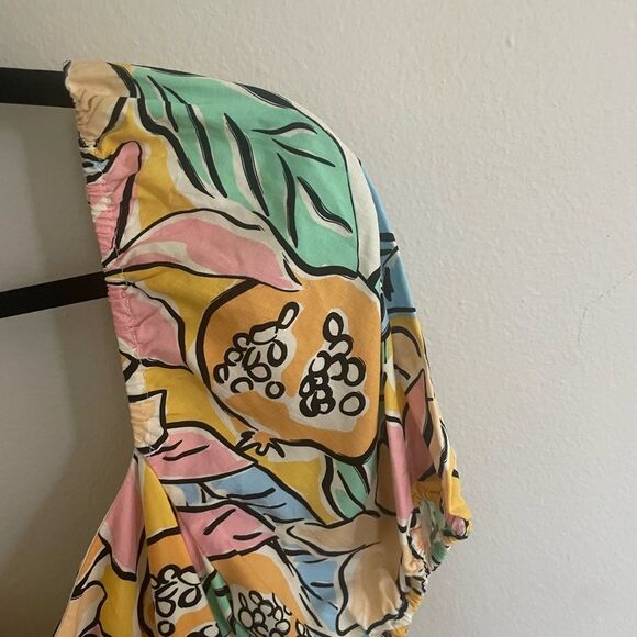 ASTR The Label Floral Puff Sleeve Cut Out Mini Dress Women's Size Large - Picture 10 of 11